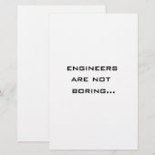 Ingenieure sind nicht langweilig briefpapier (Vorne/Hinten)