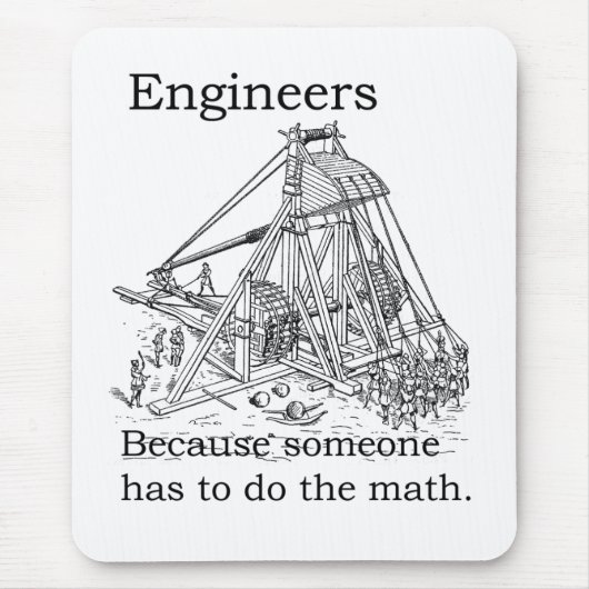 Ingenieure Trebuchet Mausunterlage Mousepad (Vorne)