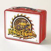 Ingenieure und Machinisten sahen Zahnpult Metall Brotdose (Rückseite)