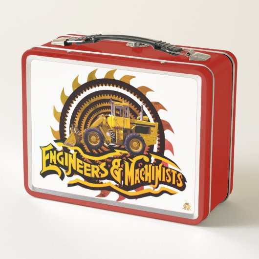 Ingenieure und Machinisten sahen Zahnpult Metall Brotdose (Rückseite)