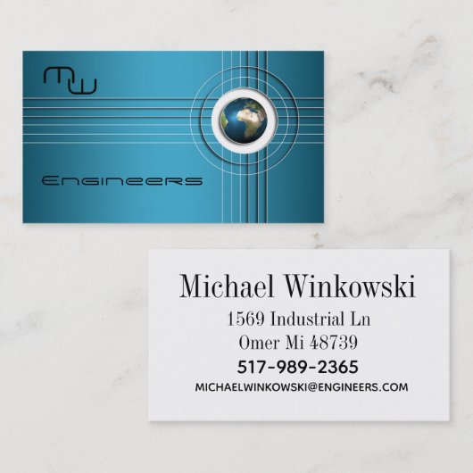 Ingenieure Visitenkarte (Vorne/Hinten)