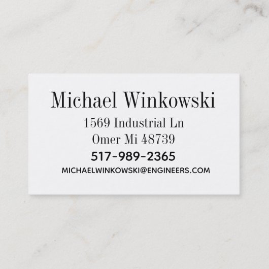 Ingenieure Visitenkarte (Rückseite)