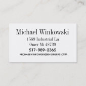 Ingenieure Visitenkarte (Rückseite)