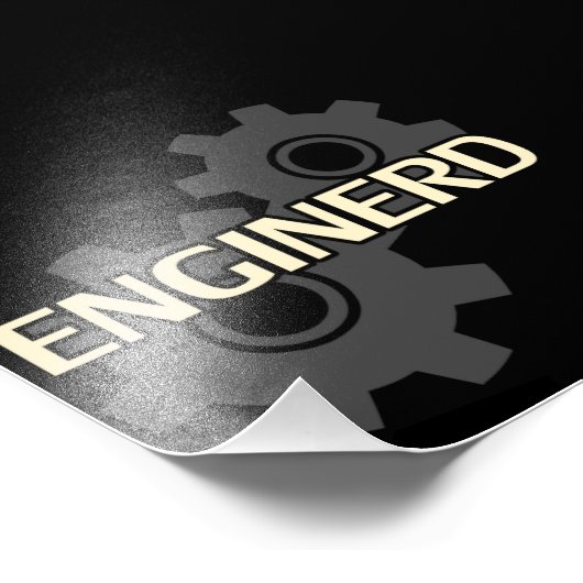 Ingenieuringenieur-Nerd Fotodruck (Ecke)
