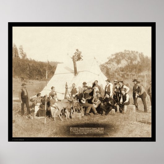 Ingenieurkorps Entspannen im Zelt SD 1889 Poster (Vorne)