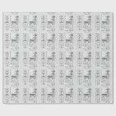 Ingenieurplan Maschinenbau Vintage Geschenkpapier (Flach)