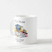 🎓Ingenieursabsolvent Benutzerdefinierter Name & Kaffeetasse (Vorderseite Links)