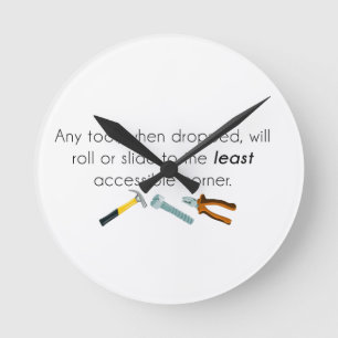 Ingenieurshumor Runde Wanduhr