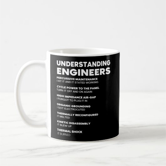 Ingenieurwesen - Gezwitscher für Ingenieure Kaffeetasse (Links)