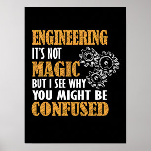 Ingenieurwesen - Ich sehe, warum Sie verwirrt sein Poster