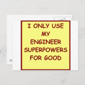 Ingenieurwesen Postkarte (Vorne/Hinten)