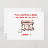 Ingenieurwesen Postkarte (Vorne/Hinten)