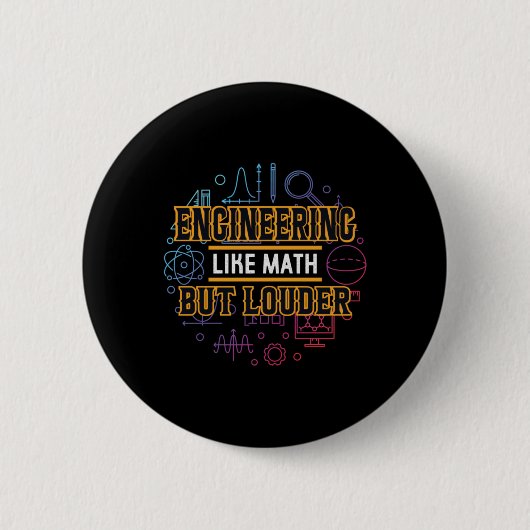 Ingenieurwesen wie Mathematik Button (Vorderseite)