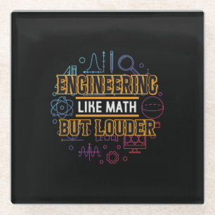 Ingenieurwesen wie Mathematik Glasuntersetzer
