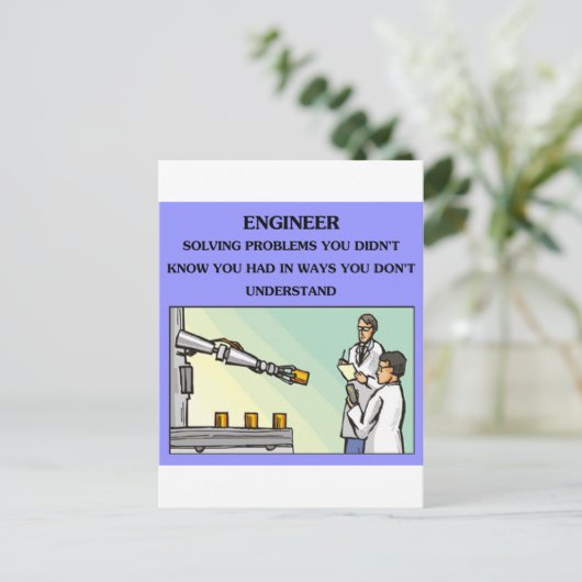 Ingenieurwitz Postkarte (Stehend Vorderseite)