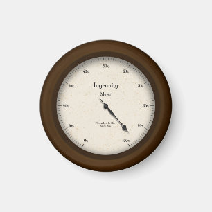 Ingenuity Meter Steampunk Age Vintage Magnet