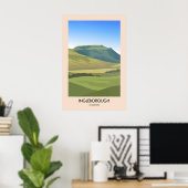 Ingleborough Yorkshire Dales Reiseplakat Poster (Heimbüro)