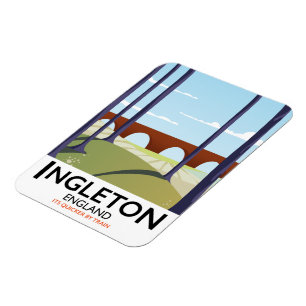 Ingleton England Zug Reise Poser Magnet