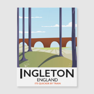 Ingleton England Zug Reise Poser Magnetkarte