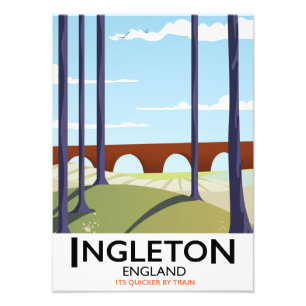 Ingleton England - Zugschiff Fotodruck