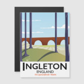Ingleton England - Zugschiff Magnetkarte (Vorne/Hinten)