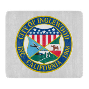 Inglewood California City Siegel Schneidebrett