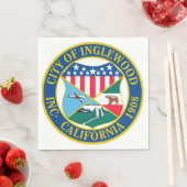 Inglewood California City Siegel Serviette (Beispiel)