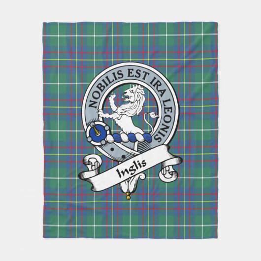 Inglis Ancient Clan Abzeichen Tartan Kariert Fleecedecke (Vorderseite)