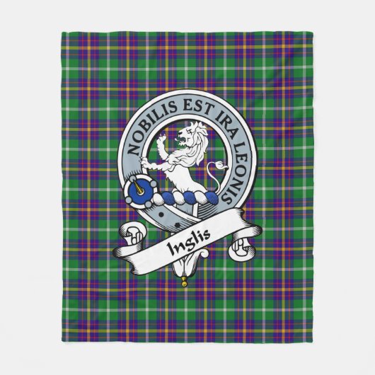 Inglis Clan Abzeichen Tartan Kariert Fleecedecke (Vorderseite)