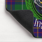 Inglis schottischer Clan-Tartan und -Wappen  Mousepad (Ecke)