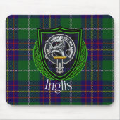 Inglis Scottish Clan Tartan and Crest Mousepad (Vorne)