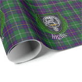 Inglis Scottish Clan Tartan & Crest Geschenkpapier (Rolleneckpunkt)