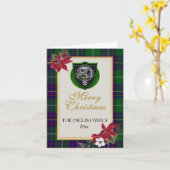 Inglis Scottish Clan Tartan & Crest Karte (Gelbe Blume)