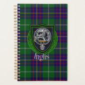 Inglis Scottish Clan Tartan & Crest Planer (Vorderseite)