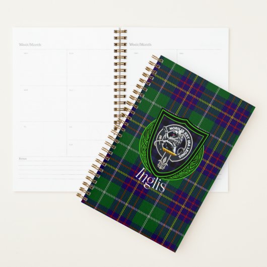 Inglis Scottish Clan Tartan & Crest Planer (Anzeige)