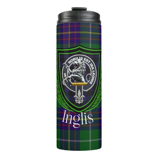 Inglis Scottish Clan Tartan & Crest Thermosbecher (Vorderseite)