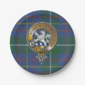 Inglis Tartan & Abzeichen Pappteller (Vorderseite)