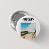 Ingoldmells South Beach lincolnshire Square Sticke Button (Vorne & Hinten)