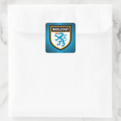 Ingolstadt-Flagge Quadratischer Aufkleber (Tasche)
