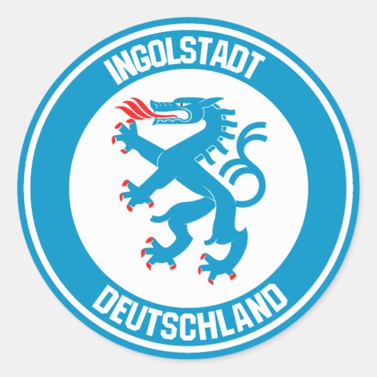 Ingolstadt Round Emblem Runder Aufkleber (Vorderseite)
