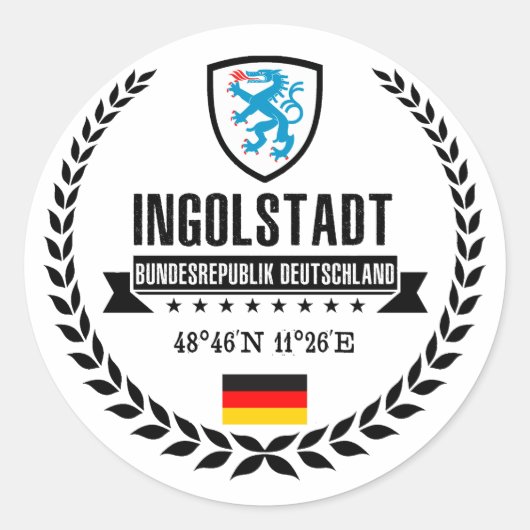 Ingolstadt Runder Aufkleber (Vorderseite)