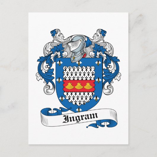 Ingram-Familienwappen Postkarte (Vorderseite)