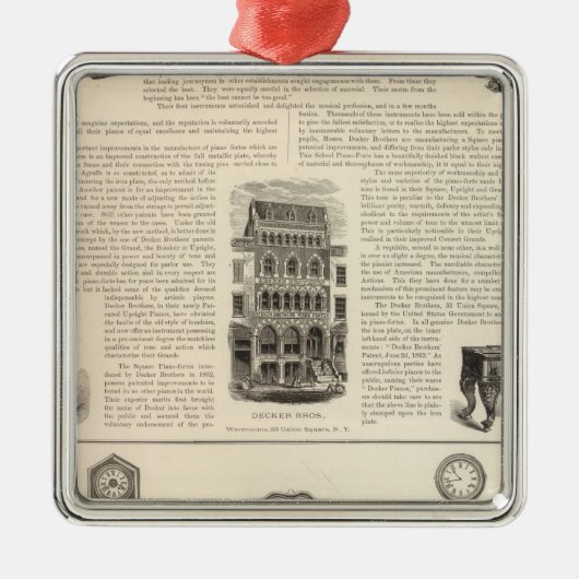 Ingrapham und Gamewell Company Silbernes Ornament (Vorne)