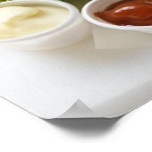 Ingredients for cheeseburgers poster (Ecke)