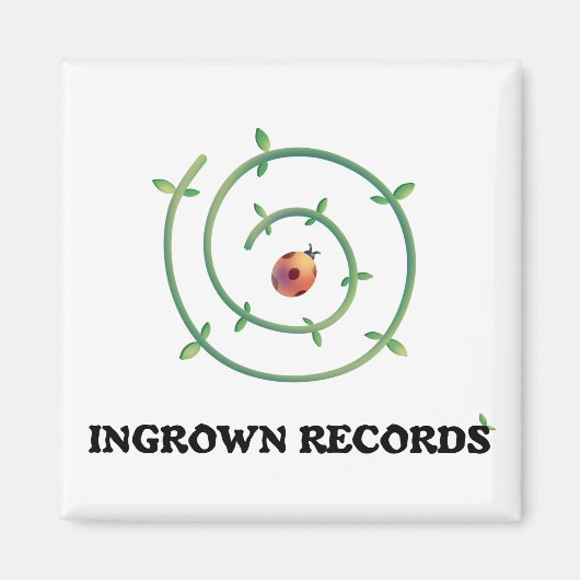 Ingrown Records Ladybug Magnet Square (Vorne)