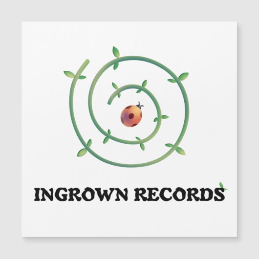 Ingrown Records Ladybug Spiral Large Magnetic Card Magnetkarte (Vorderseite)