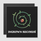 Ingrown Records Ladybug Spiral Magnet Card Black (Vorne/Hinten)