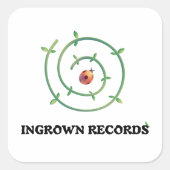 Ingrown Records Ladybug Sticker White (Vorderseite)