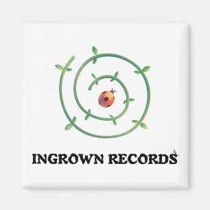 Ingrown Records Marienkäfer Magnet Quadrat
