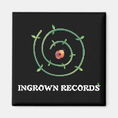 Ingrown Records Spirale Marienkäfer Schwarz Magnet (Vorne)